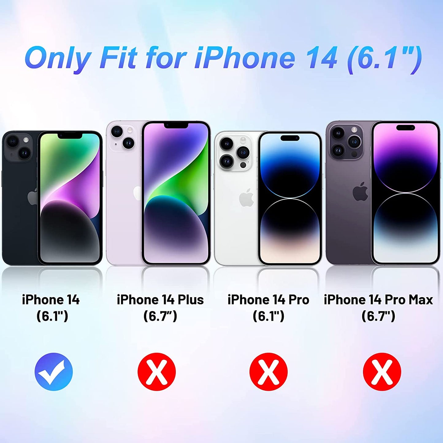 TQLGY Compatible with Iphone 14 Screen Protector, Tempered Glass Screen Protector for Iphone 14 with Camera Lens Protector 6.1 Inch, Ultra HD, 9H Hardness, Case Friendly, Dynamic Island Compatible  TQLGY   