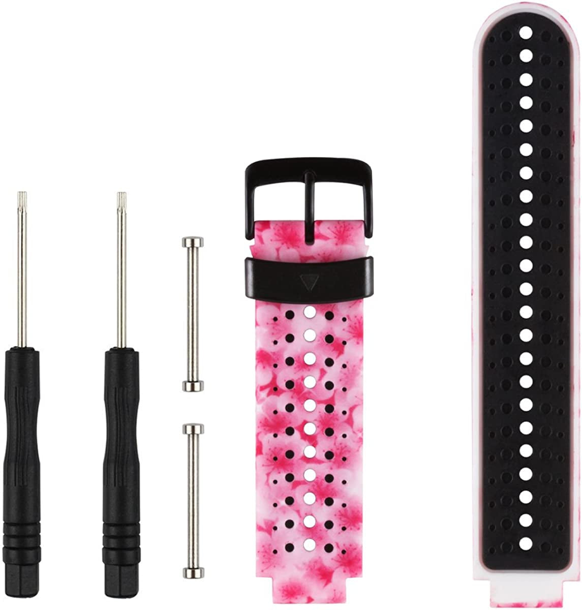 Replacement Smart Wrist Watch Accessory Band Strap for Garmin Forerunner 220/230/235/620/630/735Xt/235Lite, One Size  OLIVE INC. Cherry  