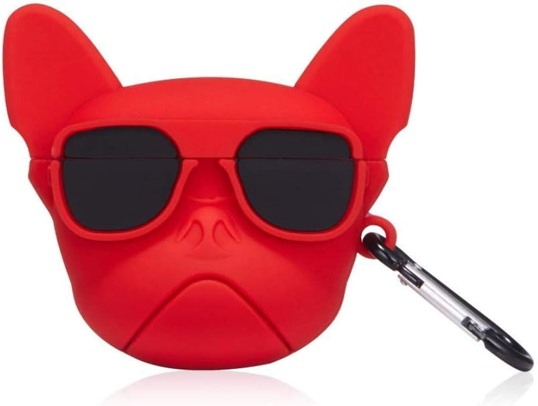Silicone Airpod Cases | Generation 1&2 | Compatible with Airpods 1&2 Only | Shockproof | Premium Quality | Best Gifts for Your Loved Ones | Cool Product (Black Tiktok)  ZHAWK Red Pug  