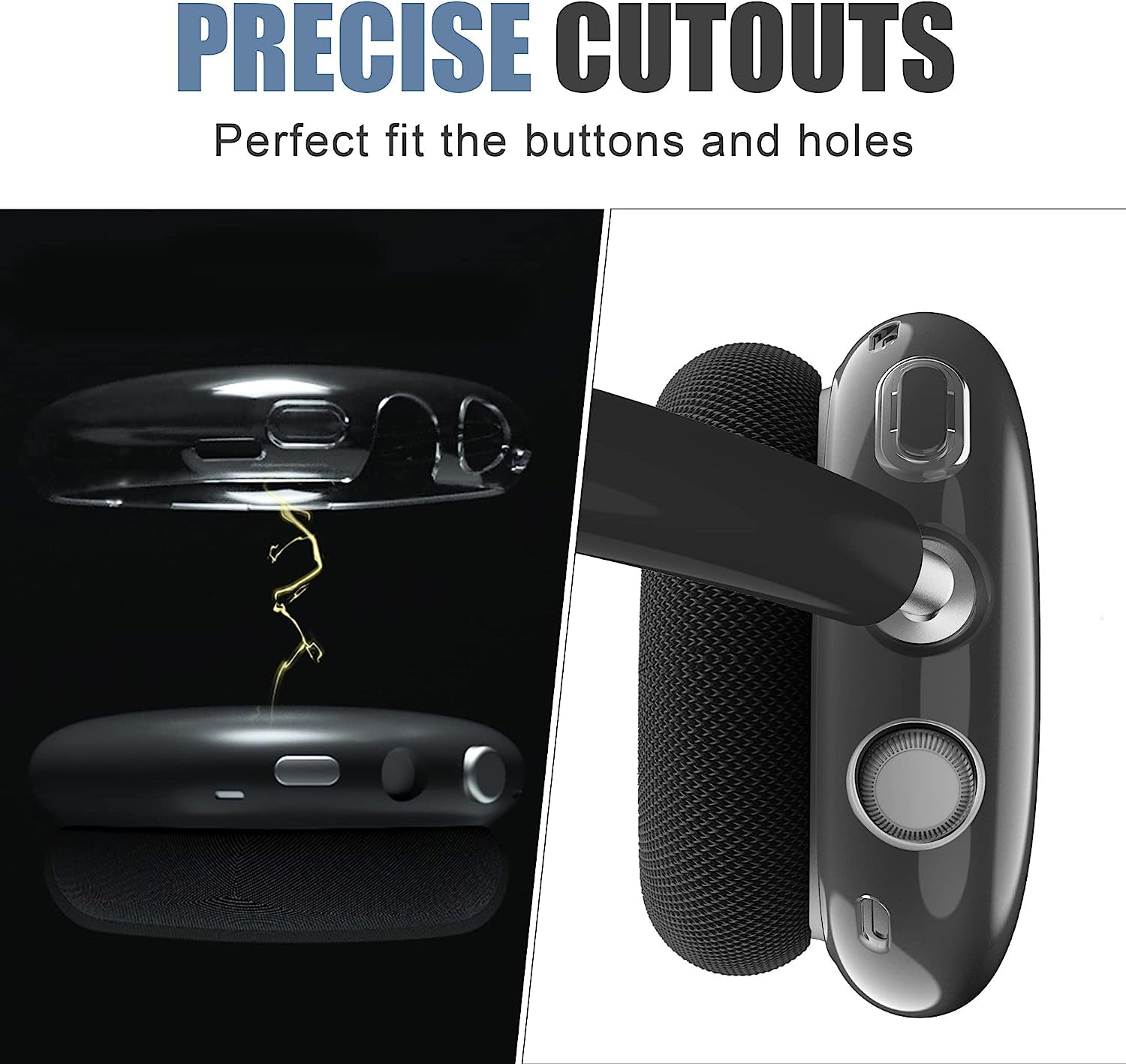 Case Cover for Airpods Max, Anti-Scratch Clear Soft TPU Case for Airpod Max Cover, Transparent Headphones Case  UVEPBSMN   