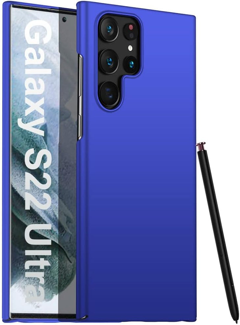 Anccer Compatible with Samsung Galaxy S22 Ultra Case 5G [Ultra-Thin] [Anti-Drop] New Premium Material Slim Full Protective Case for Samsung S22 Ultra - Black  Anccer Blue  