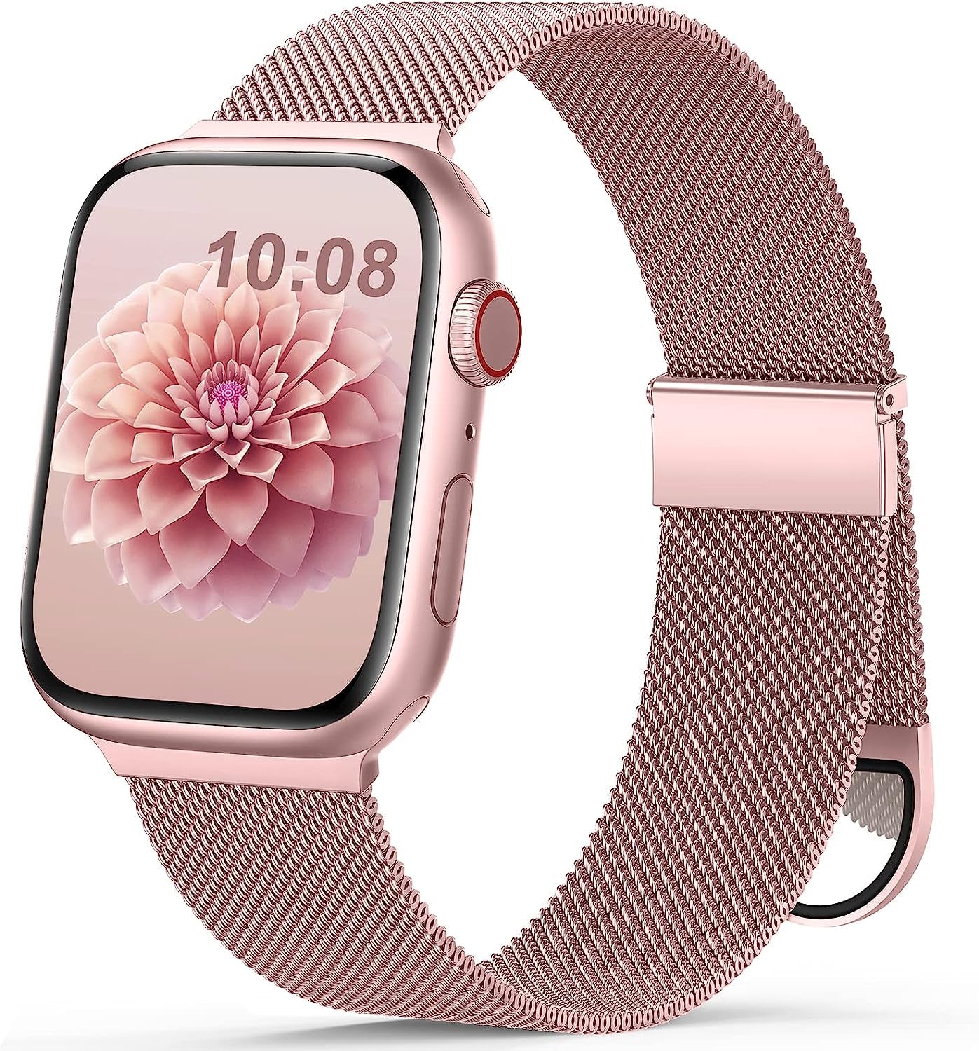 OHOTLOVE Metal Magnetic Bands Compatible with Apple Watch Band 38Mm 40Mm 41Mm 42Mm 44Mm 45Mm 49Mm Women Men, Stainless Steel Mesh Magnetic Strap for Iwatch Series Ultra/8/7/6/5/4/3/2/1/Se Silver S  OHOTLOVE Rose Pink 42mm/44mm/45mm/49mm 