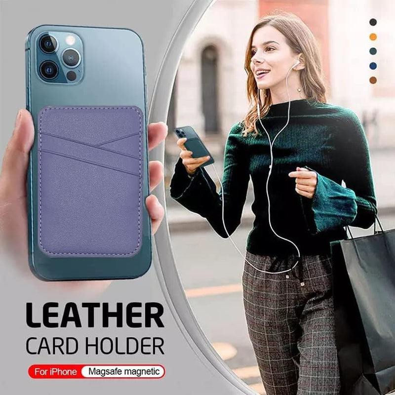 Magnetic 3 Card Slot Holder with Magsafe Wallet for Apple Iphone 14 Pro Max/14 Plus/14 Pro/14/13 Pro Max/13 Pro/13/13 Mini/12 Max/12/12 Pro/12 Mini, (Wisteria)  Tahamus   