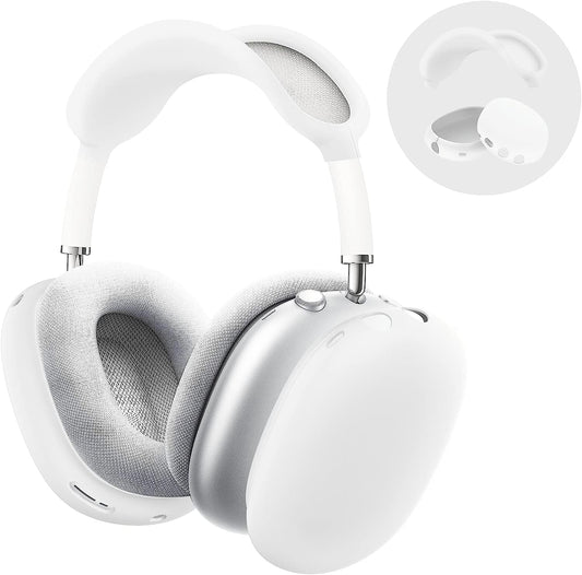 Woyinger Silicone Case for Airpods Max Headphones, Scratch-Resistant Earcup Caps and Headband Cover, Airpods Max Accessory Skin Case,White  Woyinger   