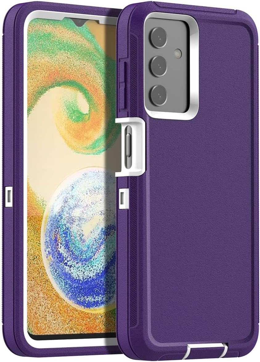 Aicase for Galaxy A04S/A13 Case(6.5")+Belt Holster,Heavy Duty 3-Layer Rugged Phone Cover,Durable Military Grade Protection Shockproof/Drop Proof/Dust-Proof Protective for Samsung A04S/A13 5G 2022  AICase Purple_01  