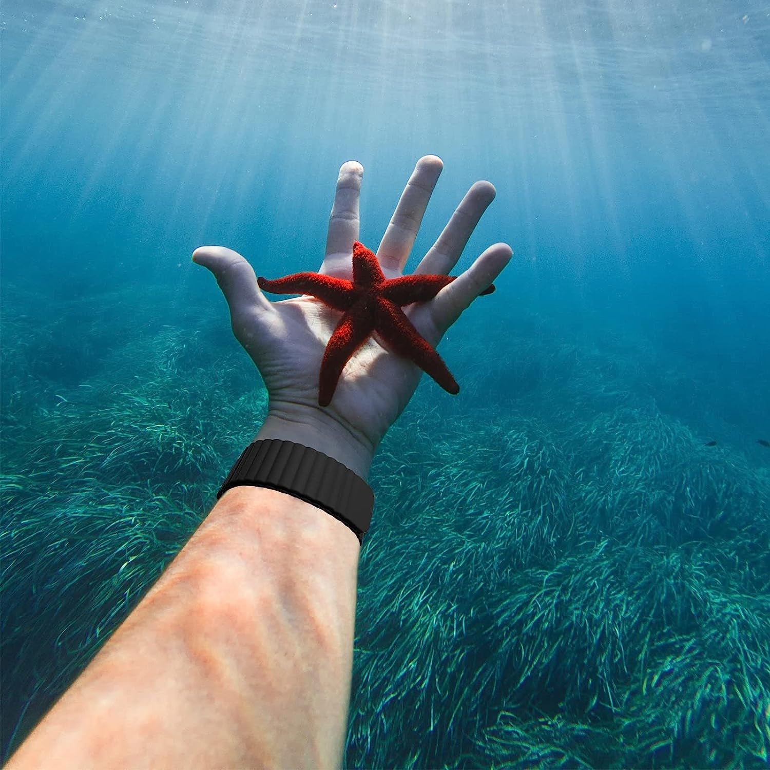 ZOMFOM Magnetic Band Compatible for Apple Watch 42Mm 44Mm 45Mm 49Mm, Sport Silicone Adjustable Loopback Wristband for Iwatch Series 8 7 6 5 4 3 2 1 SE  ZOMFOM   