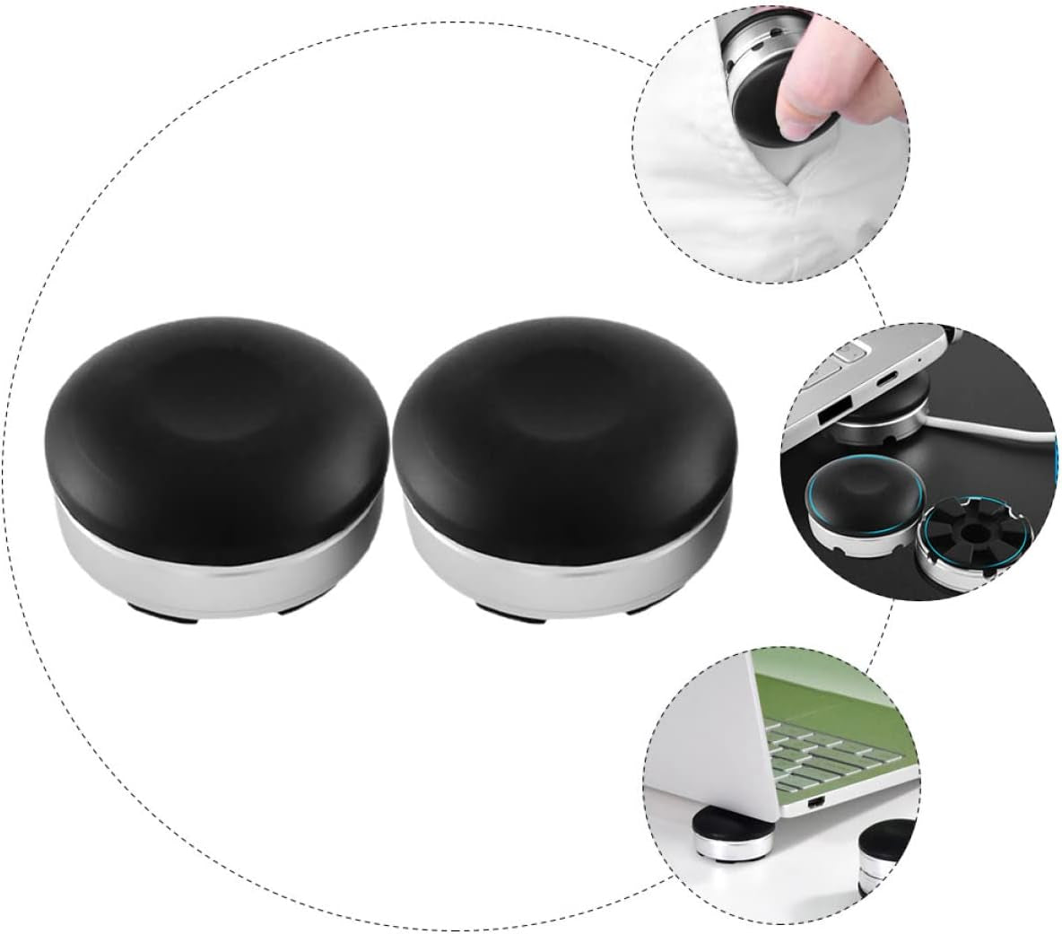 SOLUSTRE 4Pcs Bracket Base Heat Invisible Tablet Computer Stands Cooling Ball Risers Heightening Portable Holders Mini Laptop Racks Cooler Magnetic Stand for Notebook Small Keyboard  SOLUSTRE   