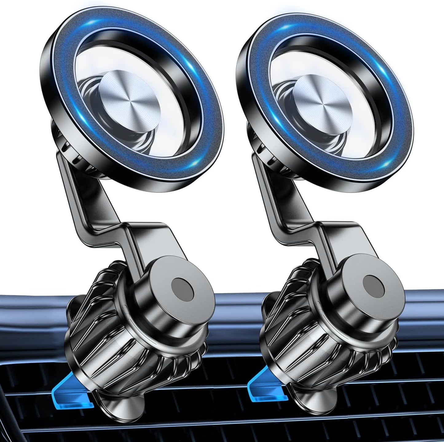 【2-Pack】Fits Iphone Magsafe Car Mount Vent【Strong Magnet 】Magnetic Phone Holder for Car Vent【 360° Rotation】 Iphone Car Holder Mount Fit for Iphone 14 13 12 Pro Max plus Magsafe Case &Cell Phones  Kaistyle   