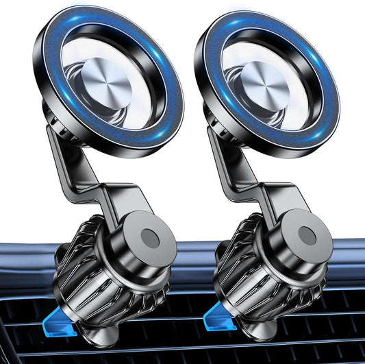 【2-Pack】Fits Iphone Magsafe Car Mount Vent【Strong Magnet 】Magnetic Phone Holder for Car Vent【 360° Rotation】 Iphone Car Holder Mount Fit for Iphone 14 13 12 Pro Max plus Magsafe Case &Cell Phones  Kaistyle   