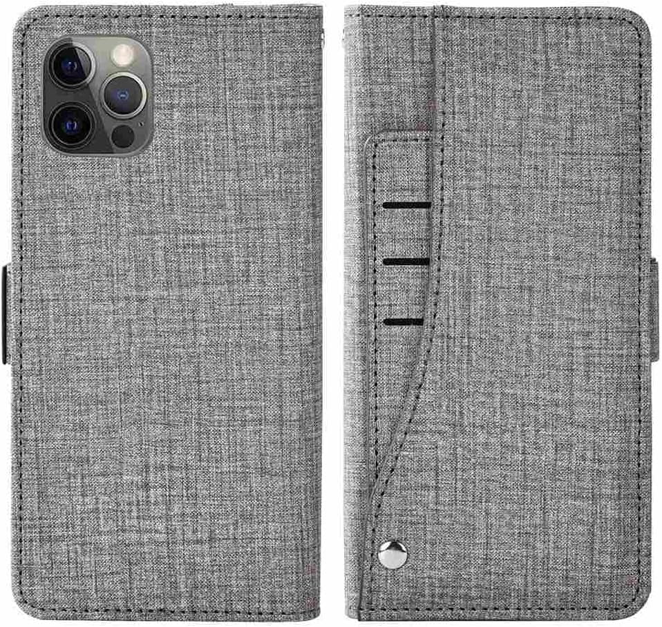 DIIGON Phone Cover Folio Wallet Case for LG G8, Premium PU Leather Slim Fit Cover for LG G8, 1 Photo Frame Slot, Prevent Dust, Gray  DIIGON   