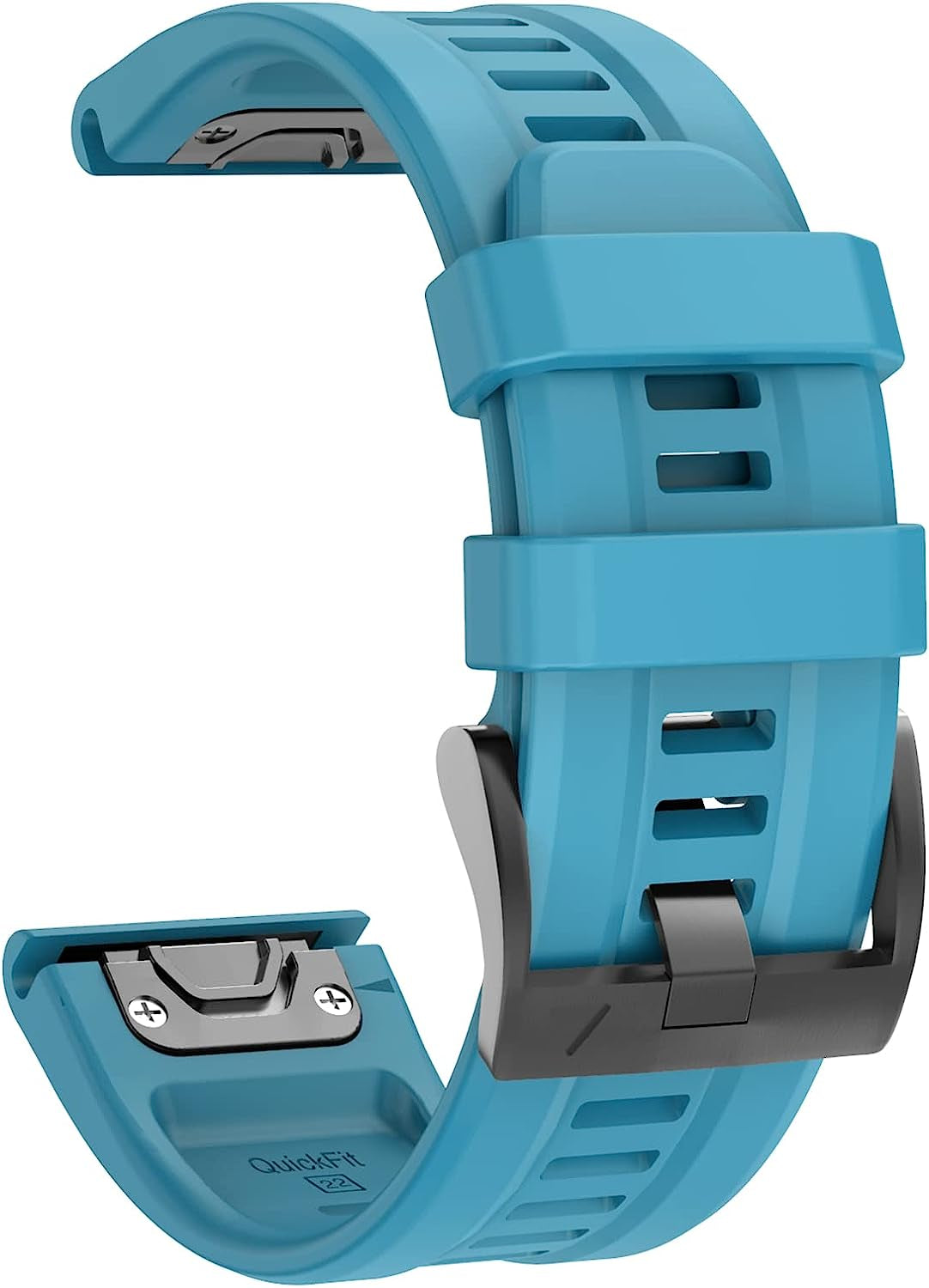 ISABAKE Compatible with Fenix 7 Band, 22Mm Easy-Fit Sport Strap Silicone Watch Band Replacement for Fenix 6/Fenix 5 Plus/Fenix 5 Smartwatch  ISABAKE Sky Blue 22MM 