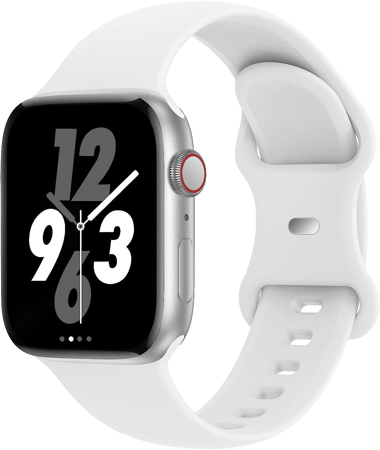 Acrbiutu Bands Compatible with Apple Watch 38Mm 40Mm 41Mm 42Mm 44Mm 45Mm 49Mm, Replacement Soft Silicone Sport Accessory Strap Wristbands for Iwatch Series Ultra 8/7/6/5/4/3/2/1 SE Women Men  Acrbiutu #A,White 38/40/41mm S/M 