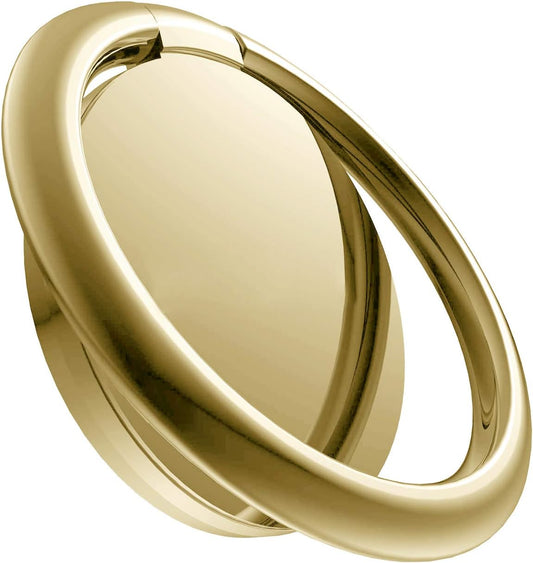 Pokanic Cell Phone Metal Ring Holder Finger Grip Stability Kickstand 360° Rotation Adjustable Collapsible Compatible with Apple Iphone, Samsung Galaxy, LG (Gold)  Pokanic   