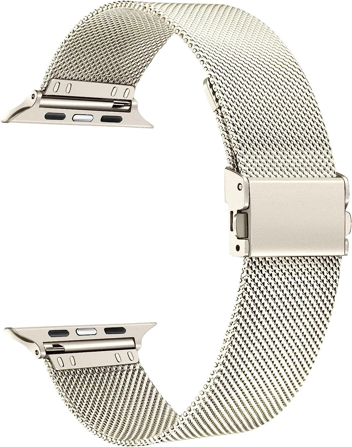 Trumirr Band for Apple Watch Series 8 7 41Mm Starlight Women, Thin Mesh Stainless Steel Bands Upgraded Buckle Strap for Iwatch SE (2Nd Gen) Series 8 7 6 5 4 3 2 1 41Mm 40Mm 38Mm  TRUMiRR   