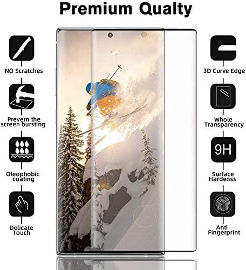 LETANG [2+2 Pack ] Galaxy Note 20 Ultra Screen Protector with Camera Lens Protector, 9H Hardness, Support Fingerprint, 3D Curved Tempered Glass Film for Samsung Galaxy Note 20 Ultra 5G (6.9 Inch)  LETANG   