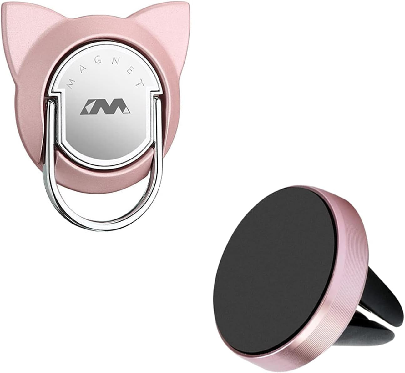 Apqdw Compatible with Magsafe Phone Ring Holder, Magnetic Ring Phone Holder Grip Kickstand for Iphone 14 13 12 Series, Phone Finger Ring for Iphone Masafe Accessories (Black)  Amber Tech Rose Gold  