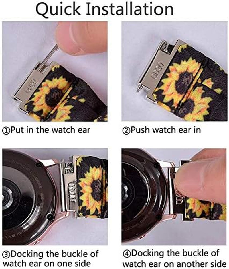 Fit for Amazfit GTS Bands for Women Men, Garmin Venu Sq Elastic Stretch Wristband Replacement Watch Bands Straps Wristbands Bracelet Fit for Amazfit Bip/Gts 2E/ GTS 2 Mini/Bip Lite/Bip S  Bangyee   