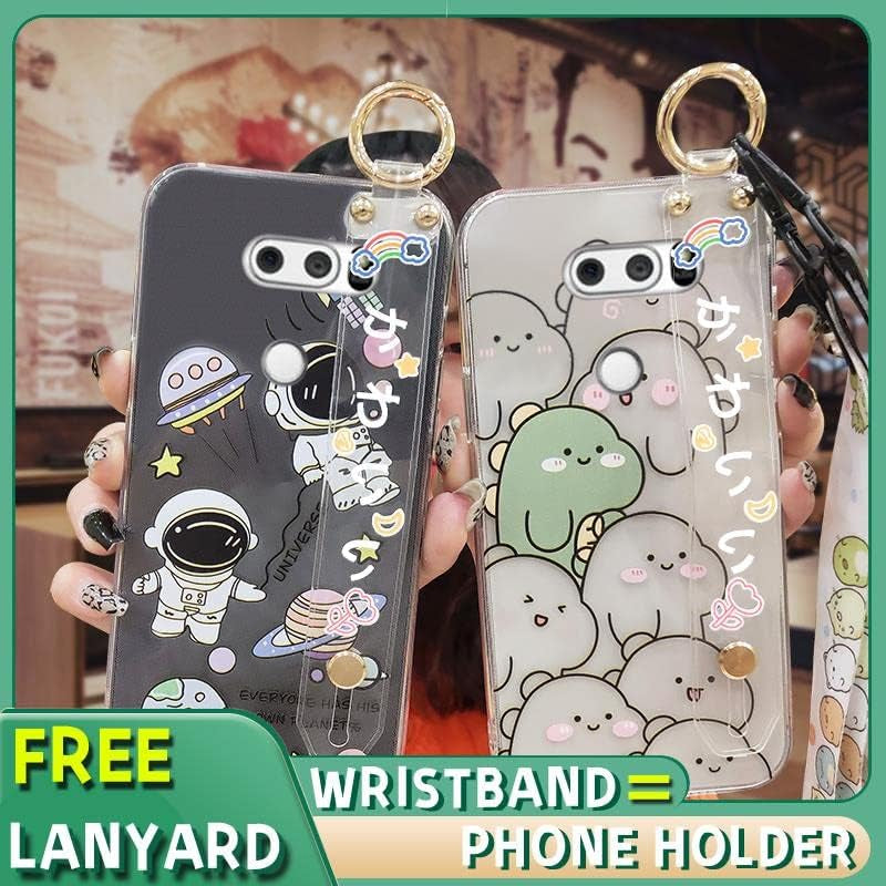 TPU Original Lulumi Phone Case for LG V30/LG V30 Plus/Lg V30+, Astronaut for Girls for Woman for Men Anti-Dust Back Cover Shockproof Luxury New Beautiful Anime Soft for Boy Black Case Silicone, 7  Lulumi   