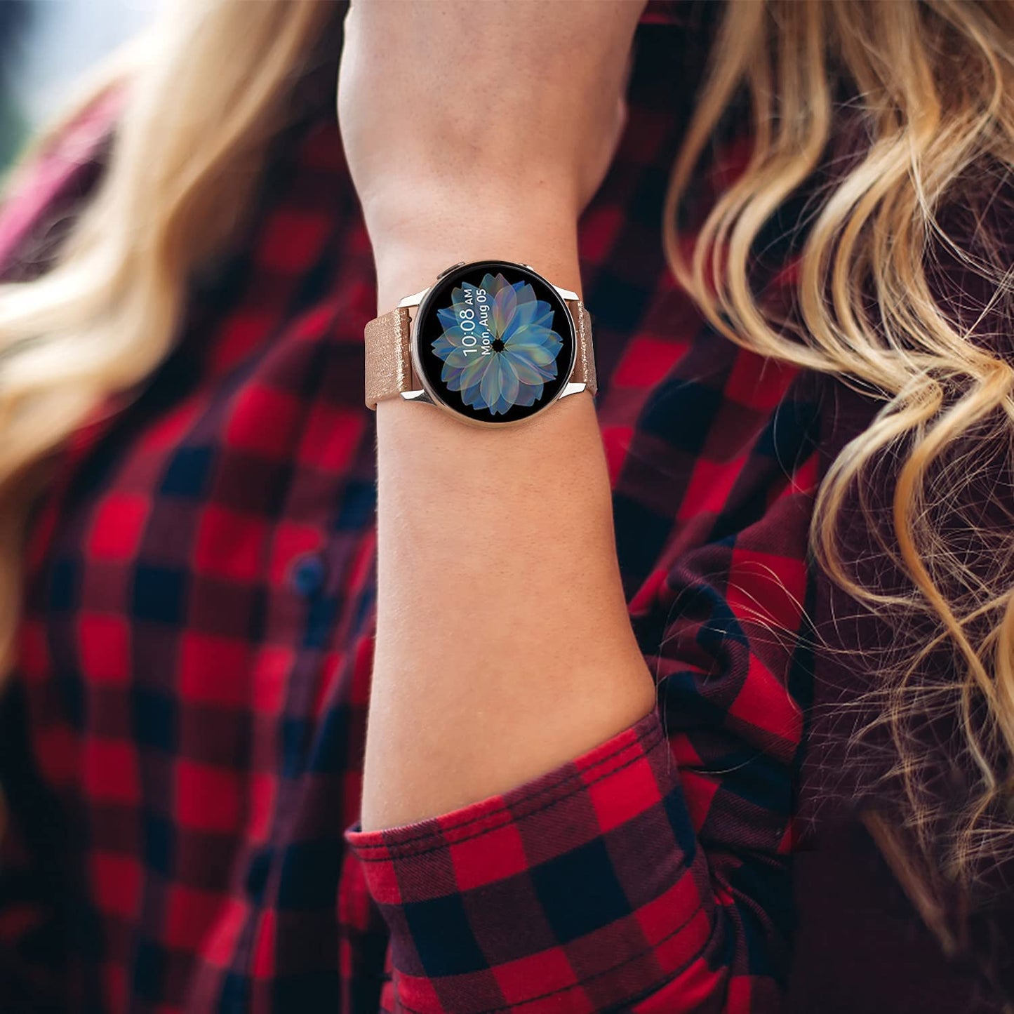 4 PACK Bands Compatible with Samsung Galaxy Watch 4 Band 40Mm 44Mm, Galaxy Watch 4 Classic Band 42Mm 46Mm, Galaxy Watch 5 Bands, Galaxy Watch 5 Pro, 20Mm Adjustable Silicone Sport Strap Replacement Band for Galaxy Watch 4 / 5 Women Men  Wanme   