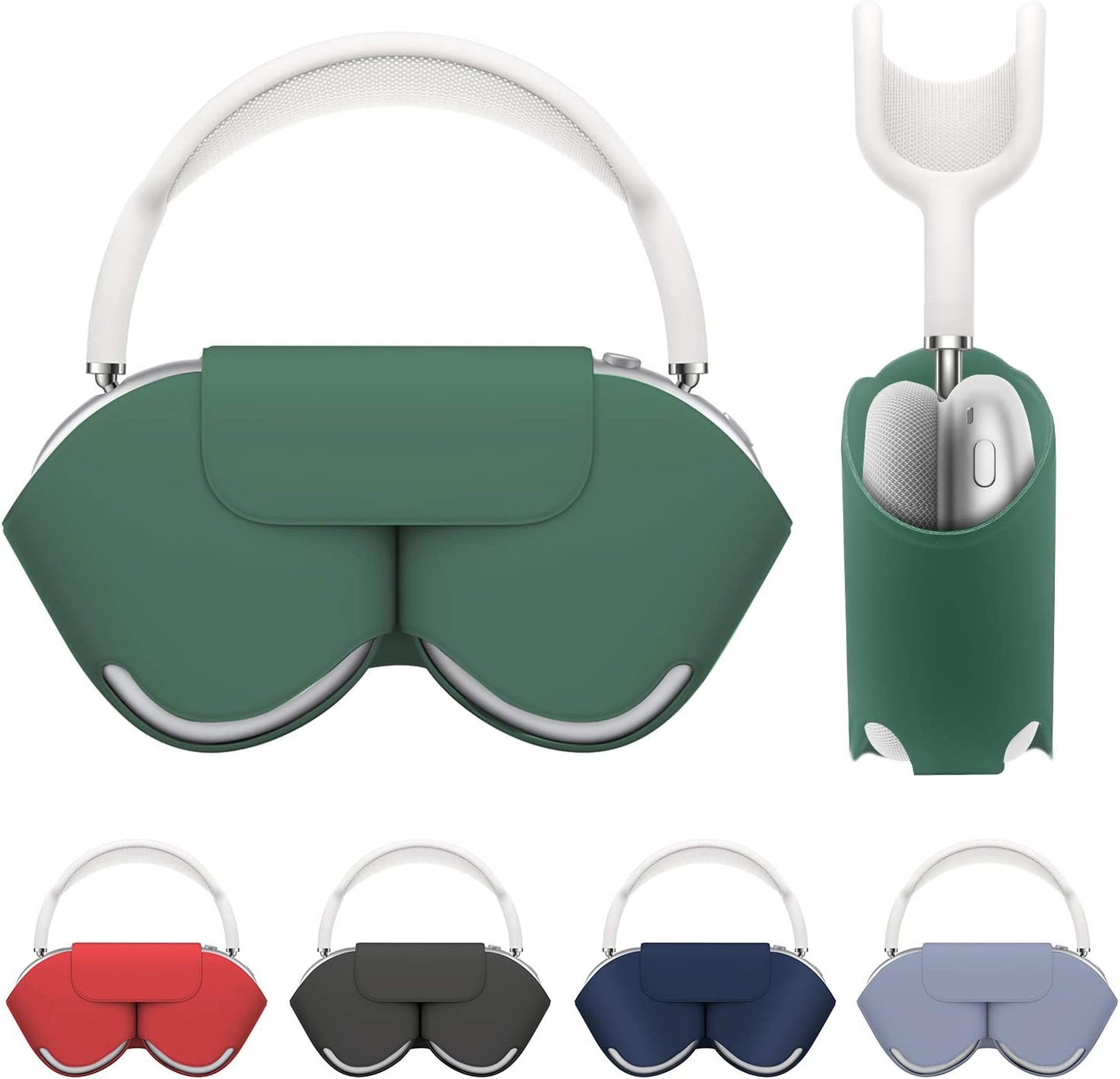 Airpods Max Case, Automatic Sleep Function Protective Headphones Case for Dust and Scratch, Automatic Sleep Function Protective Headphones Case for Dust and Scratch (Black)  CENMASO Grass Green  