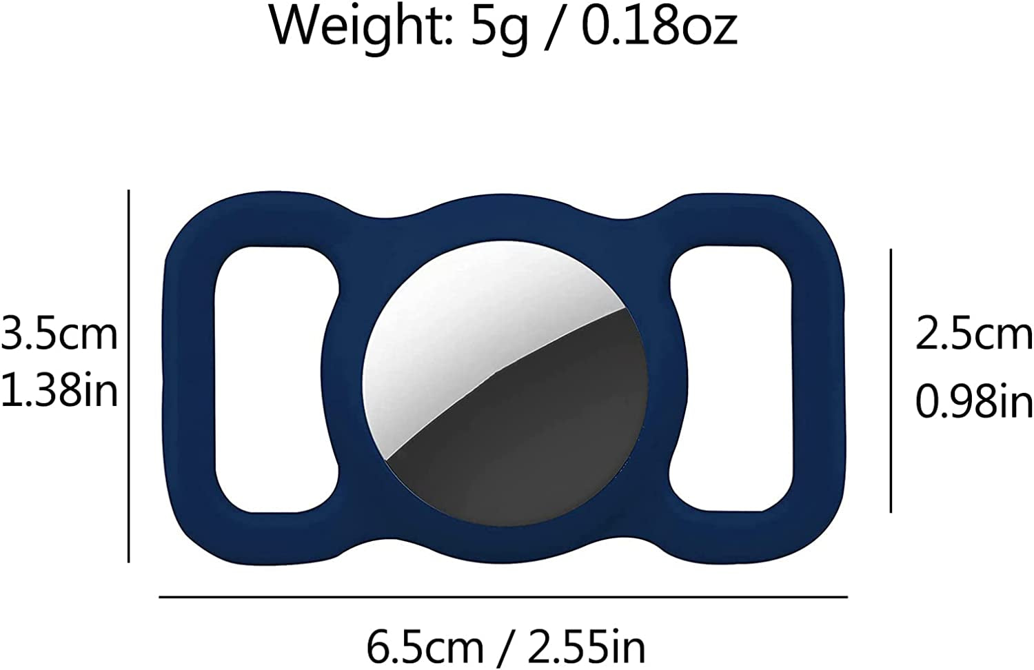 Holder Compatible with Airtag Air Tag, Case Cover Fit Dog Pet Cat Collar Compatible for Apple Finder Location Tracker Black & Blue  Chansmart   