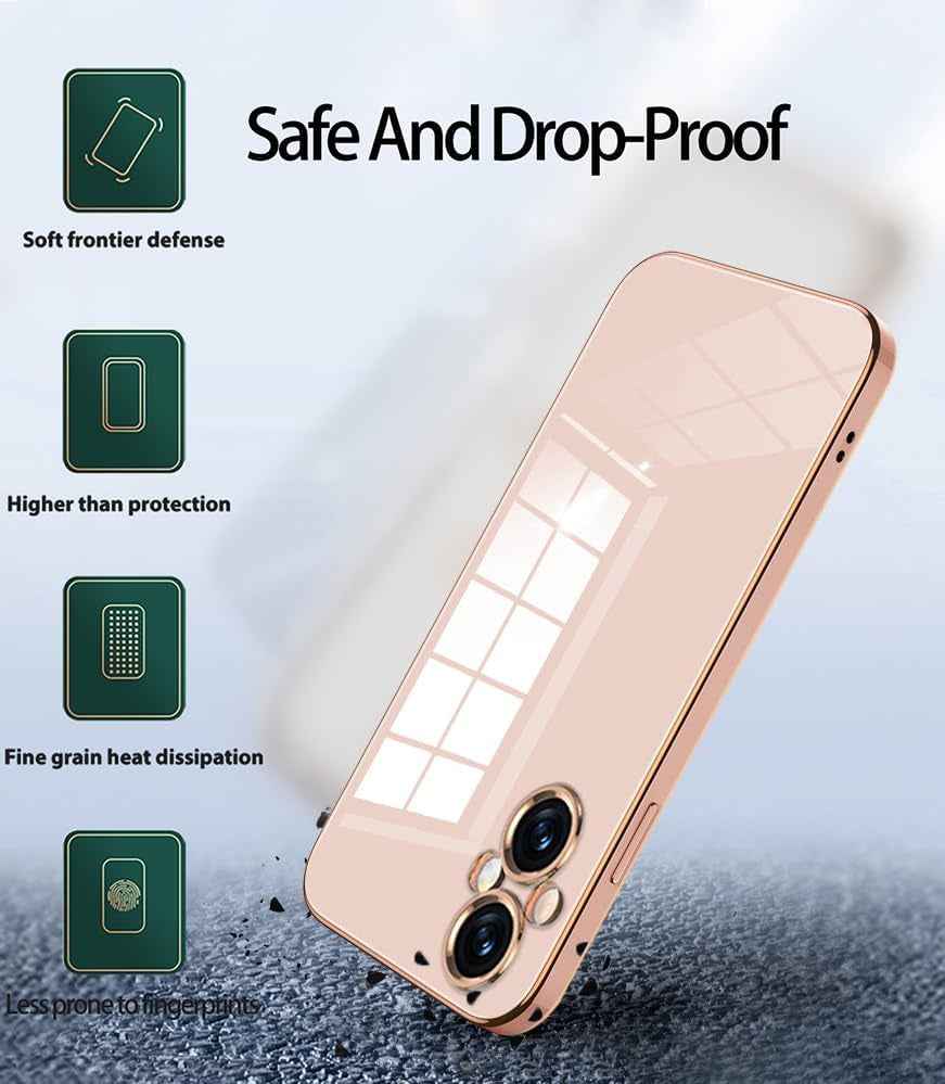 Wousunly Compatible with Oneplus Nord N20 5G Case Silicone Pink, Plating Phone Oneplus Nord N20 5G Case Shockproof Thin and Soft Cover (Pink)  Wousunly   