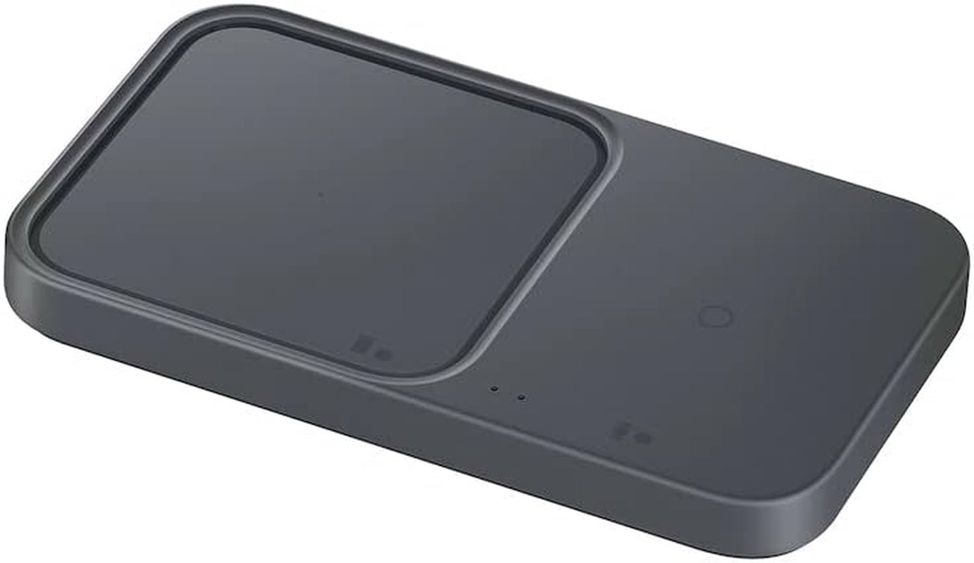 SAMSUNG 15W Wireless Charger Duo W/Usb C Cable, Fast Charge 2 Devices at Once, Cordless Charging Pad for Galaxy Phones, Includes Microfiber Cleaning Cloth (Charger Not Included) - Dark Gray  Samsung   