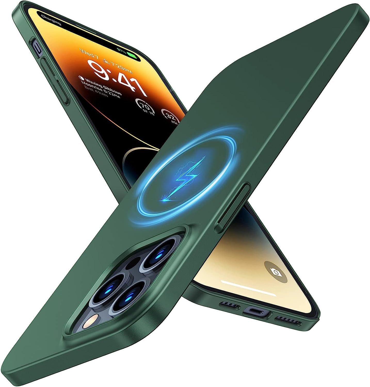 TORRAS Magnetic Slim-Fit for Iphone 14 Pro Max Phone Case, Ultra-Thin 14 Pro Max Case [Compatible with Magsafe], Matte Hard PC Cover Protective Anti-Fingerprint Anti-Scratch Phone Case 2022, Gold  TORRAS   