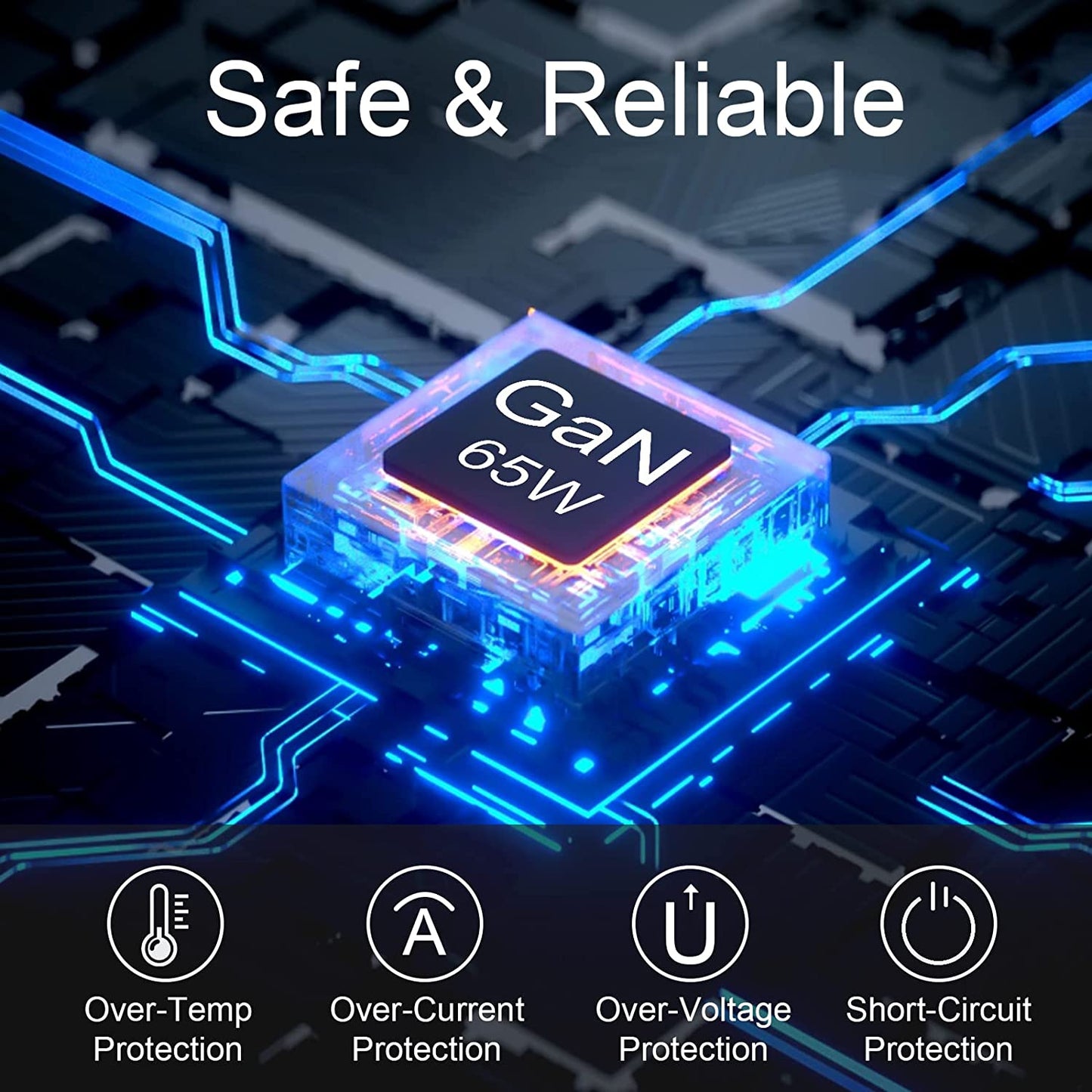 65W USB C Charger Block for Laptop, Jinsdar PD 3.0 PPS Gan Wall Charger Compact Dual Port USB-A and USB-C Fast Charging Power Adapter for Macbook Pro/Air, Samsung Galaxy, HP, Iphone, Pixel  Jinsdar   