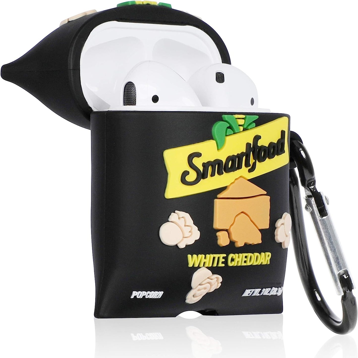 Oqplog for Airpod 2/1 Case Food Design Cover for Airpods Silicone Cases Air Pods Cute Funny Cartoon 3D Kawaii Fun Soft Designer Unique Fashion Cool Pretty for Girls Boys Teen Girly (Smart Popcorn)  guangjianheni   