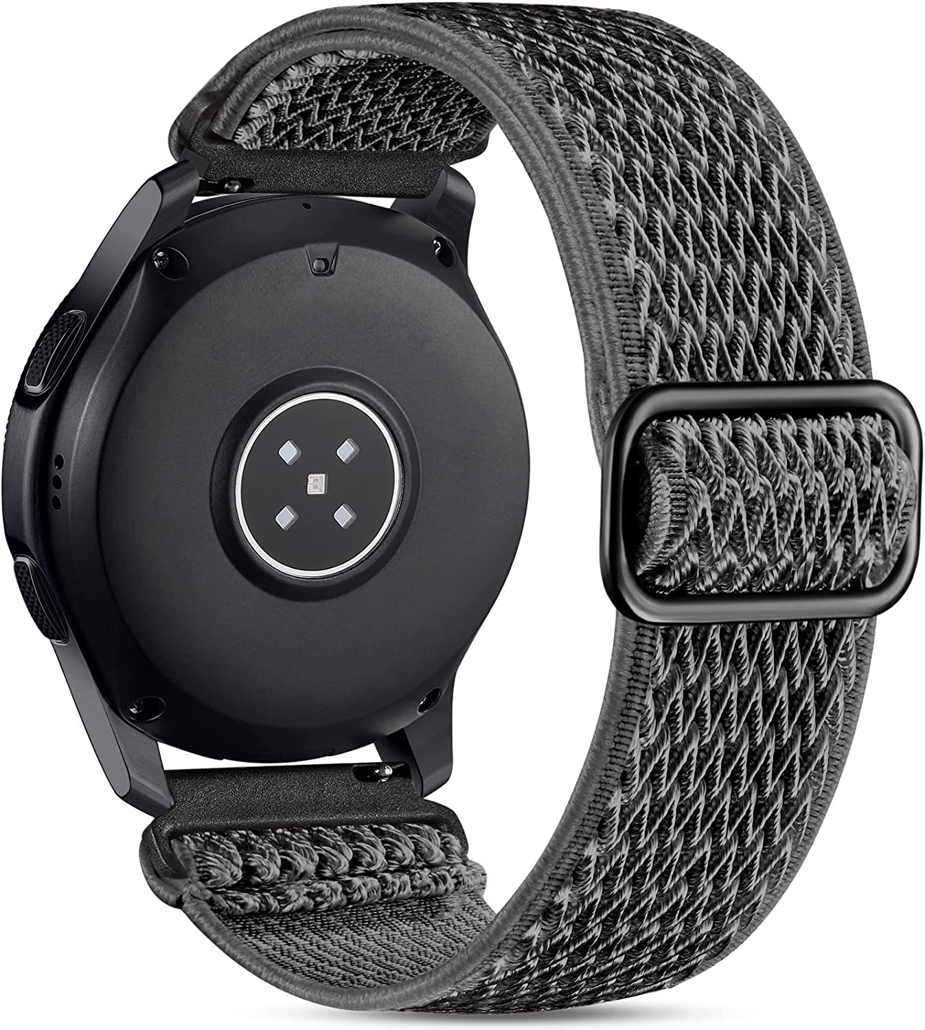 Easuny 22Mm Watch Bands Compatible for Samsung Galaxy Watch 3 45Mm Band/Galaxy Watch 46Mm/Gear S3 Frontier, Stretchy Adjustable Elastic Nylon Woven Loop Wristband for Men Women  Easuny Space Gray  