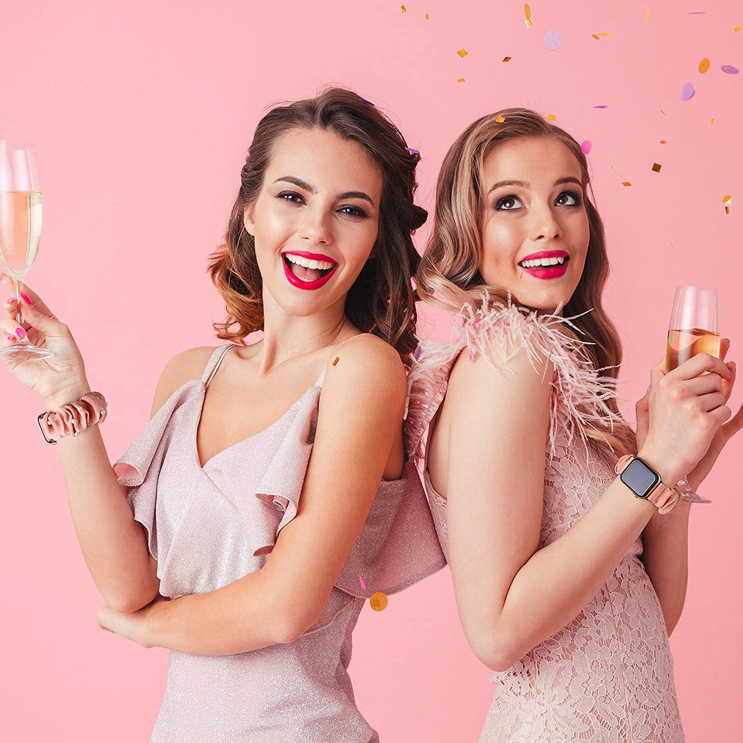 TOYOUTHS 3 Packs Compatible with Apple Watch Band Scrunchies 49Mm(Ultra)/45Mm/44Mm/42Mm Cloth Soft Pattern Printed Fabric Bracelet Women Iwatch Elastic Scrunchy Band Series SE 8 7 6 5 4 3 2 1 S/M  TOYOUTHS   