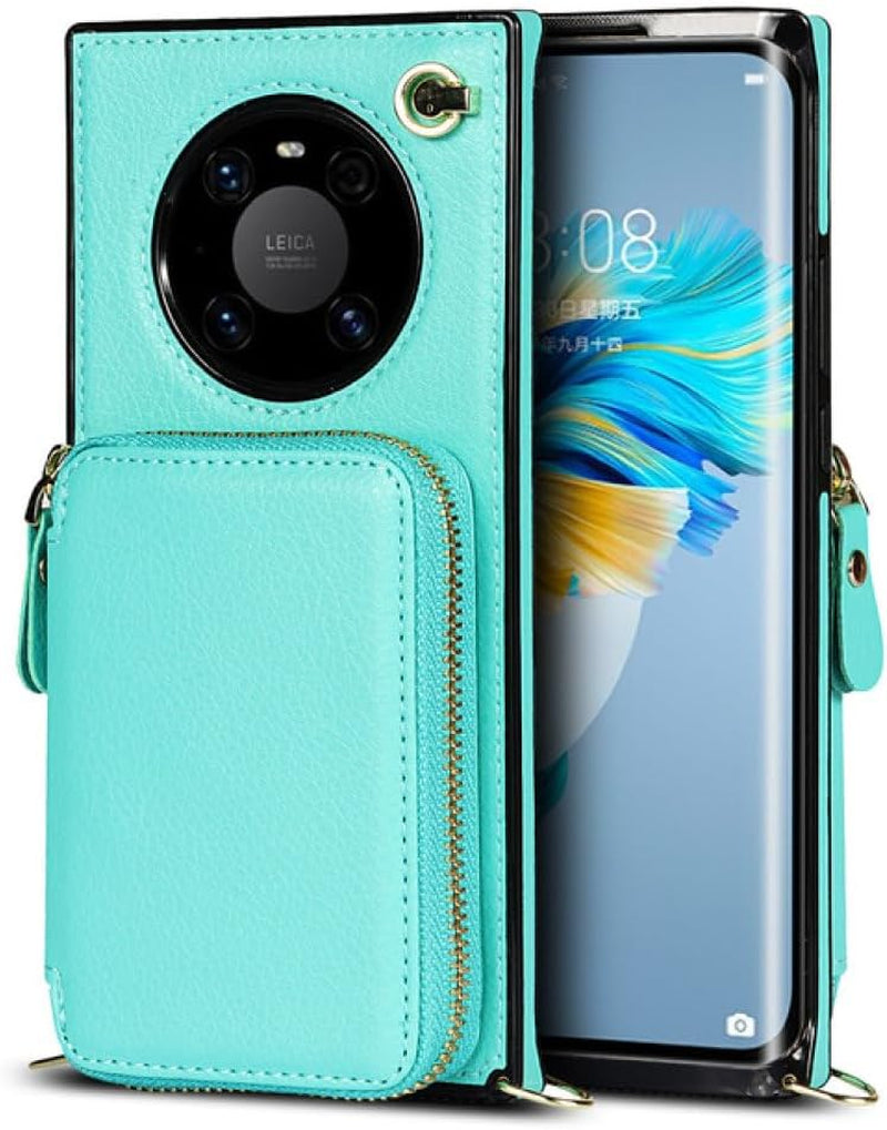 YOGISU Wallet Case for Huawei P30 P40 Pro plus Lite Mate 40 30 20 Pro Lite Backpack-Type Mobile Phone Cover Card,Purple,For Huawei P30  YOGISU Mint Green For Huawei Mate30 