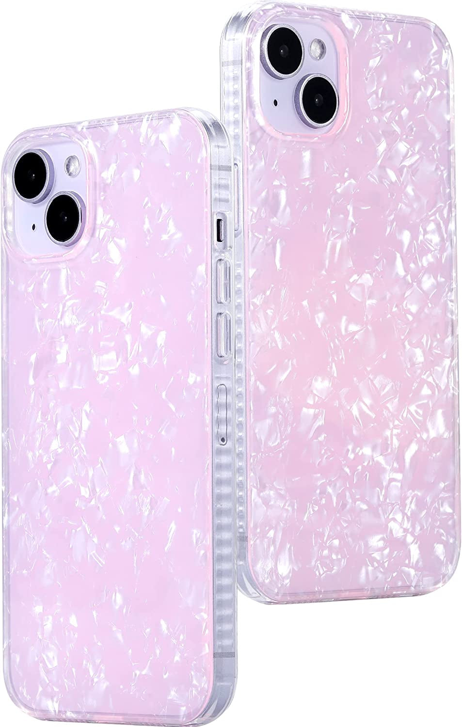 LONLI - (For Iphone 14 - Fluorescent Iridescent Translucent Matte Case - Just in Case Series  LONLI CO., LIMITED Pink Shell 6.1-inch 