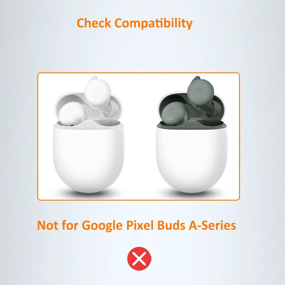 3 Pack | Autosonic Case Designed for Google Pixel Buds Pro (2022) | Soft Silicone Material, Protective Pixel Earbuds Skin | Black, White and Green  AutoSonic   