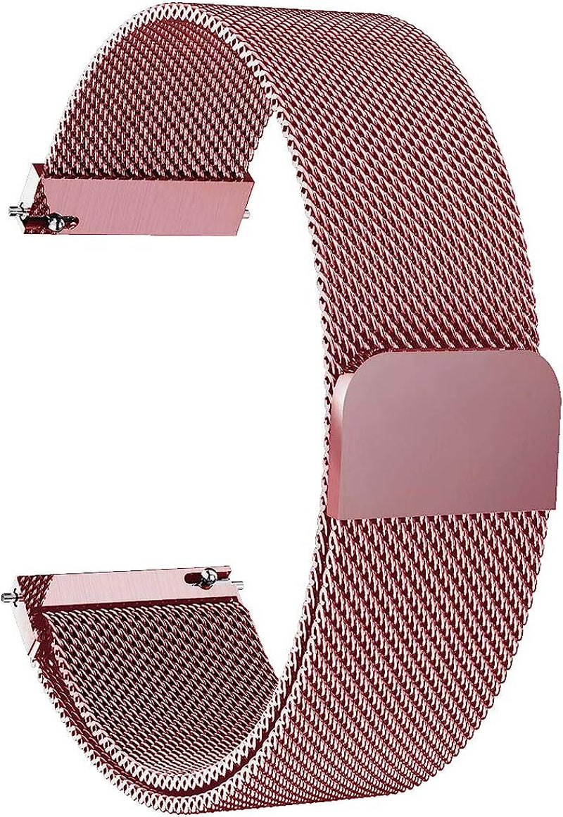 Stan Lee Watch Band Compatible with Samsung Galaxy Watch (46Mm), 22Mm Stainless Steel Magnetic Mesh Watch Band Quick Release Strap for Samsung Gear S3 Classic/Frontier  Stan Lee 6-Rose gold  