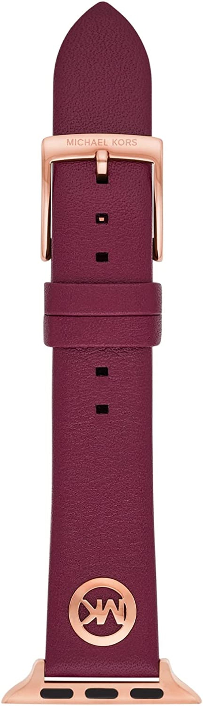 Michael Kors Interchangeable Watch Band Compatible with Your 38Mm/40Mm/41Mm Apple Watch- Leather or Silicone Bands for Apple Watch Series 8/7/6/5/4/3/2/1/SE  Michael Kors Wine  
