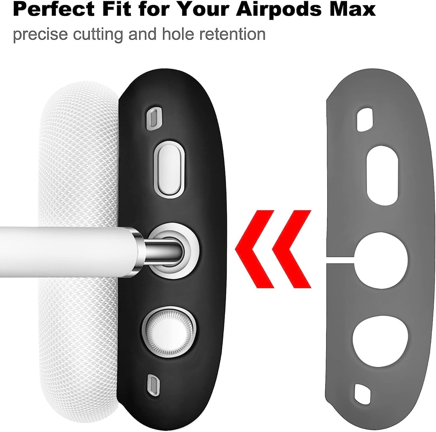 Filoto Case for Airpods Max Headphones, Silicone Cover for Apple Airpod Max,Accessories Cases (Black)  Kerle   