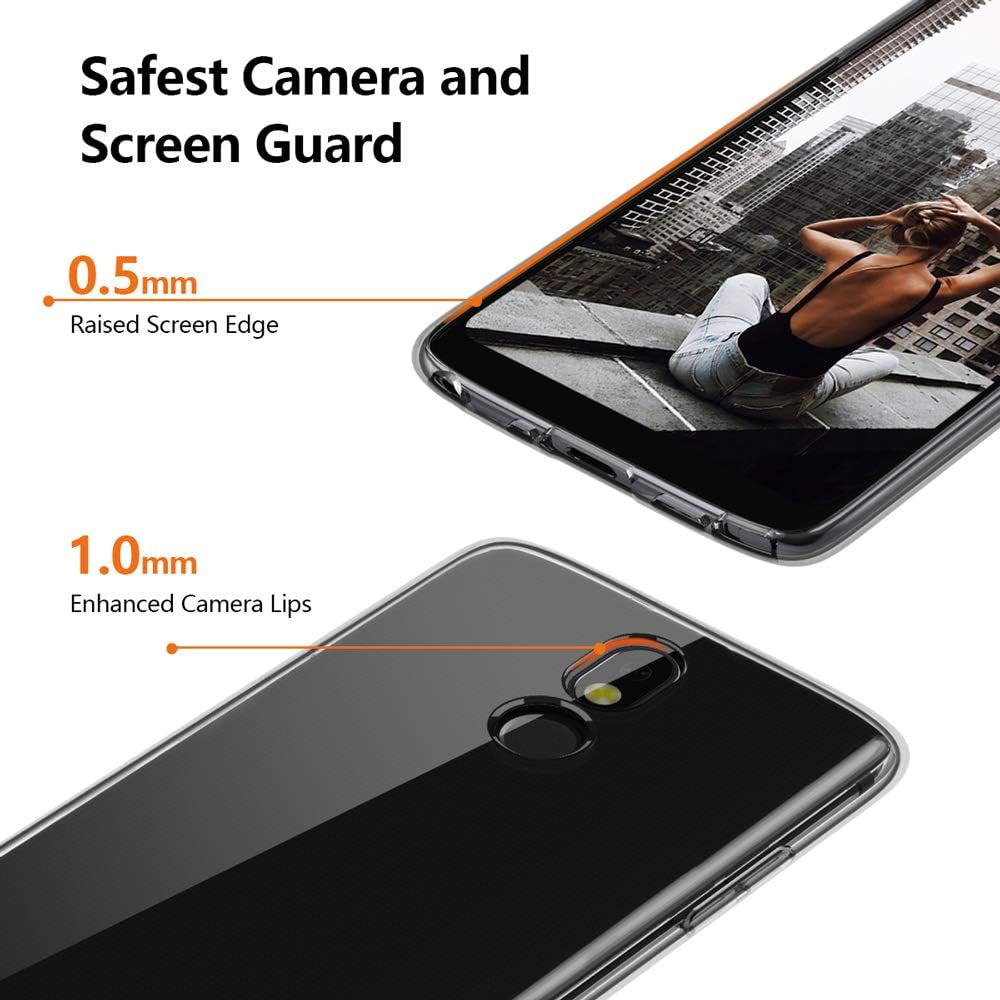 EGALO Clear Case for LG V40,LG V40 Thinq Case Clear,Slim Thin Silicone Soft Skin Flexible TPU Gel Lightweight Shock Absorption Anti-Scratch Protective Cases Cover for LG V40 Thinq,Crystal Clear  EGALO   