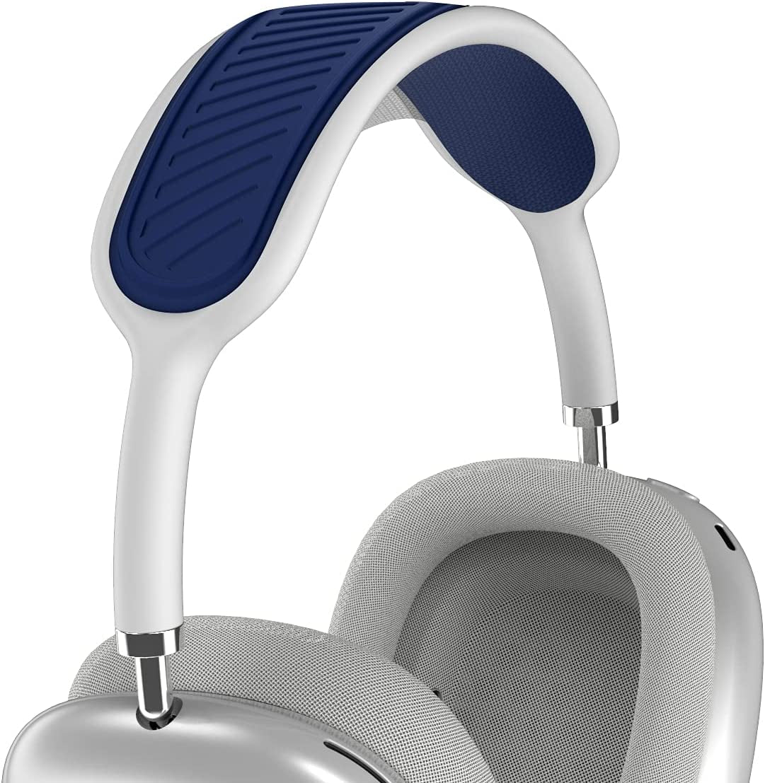 WQNIDE Headband Cover for Airpods Max, Washable Soft Silicone Headphone Headband Protectors/Comfort Cushion/Top Pad Protector Sleeve Compatible with Apple Airpods Max (Red)  WQNIDE Dark blue  