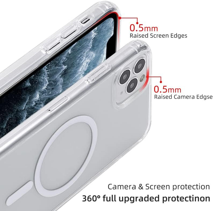 Yriklso for Iphone 11 Pro Magnetic Case, Built in Magnets Compatible with Magsafe, Clear Hard PC Back Cover + Soft TPU Frame Slim Bumper Case for Iphone 11 Pro（5.8"）,Clear  Yriklso   