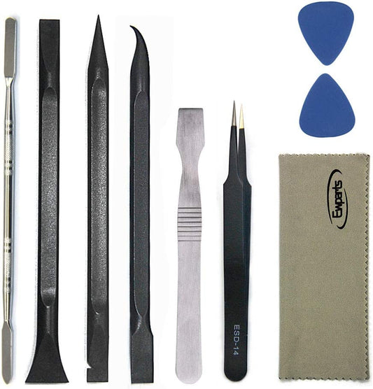 Ewparts 9 Pieces Laptop Pry Tool Kits Mobile Battery Prying Metal Spudger Set Plastic Pry Tool Kit Phone Screen Repair Tools Kit for Computer Electronics Screen Opening Repair Tool Kit  Ewparts   