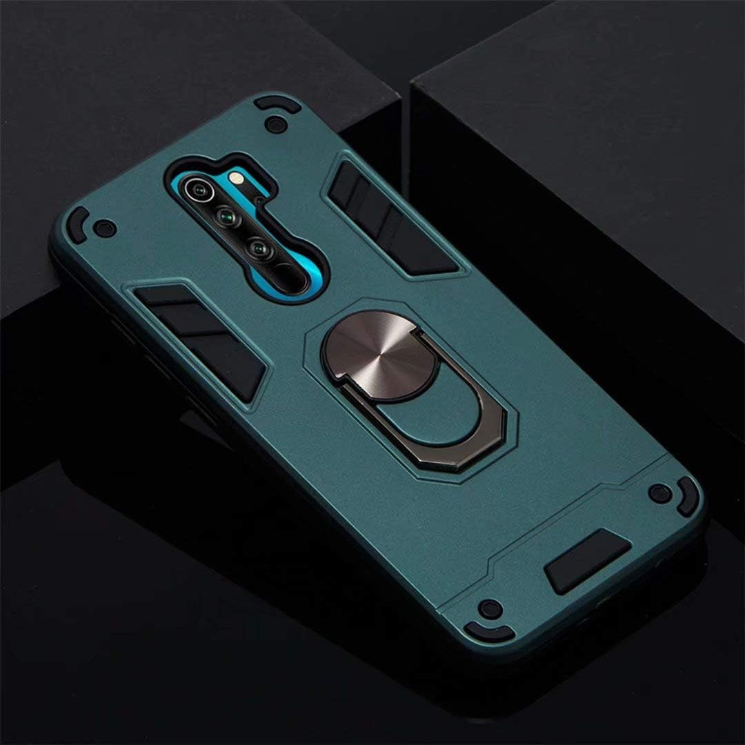 LHYIN Xiaomi Redmi Note 8 Pro 2 in 1 Kickstand Dark Green Back Cover Case,Tpu Soft + PC Hard Hybrid Dual Layer Whole Body Protection Back Cover Shell Case for Xiaomi Redmi Note 8 Pro Dark Green  LHYIN   