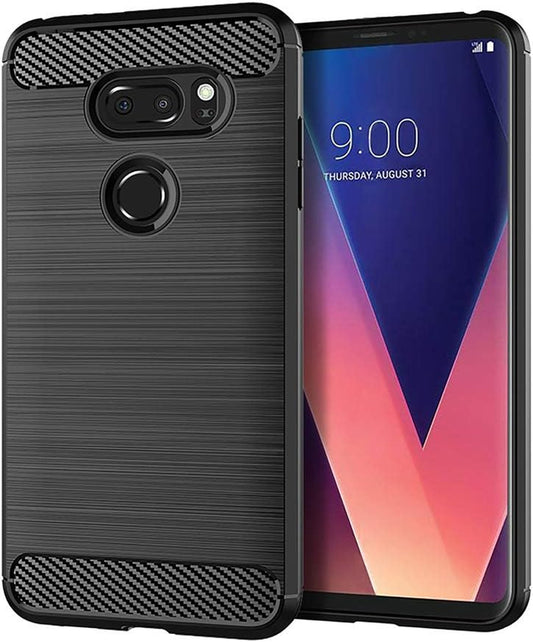 Phone Case for LG V35 Thinq V30 plus with Tempered Glass Screen Protector Slim Accessories Silicone Protective Cell Cover LGV30 LGV35 LG30 LG35 Thin Q V35Thinq V30Plus V 30 35 V30+ V30S 30Plus 35Thinq  NSS   