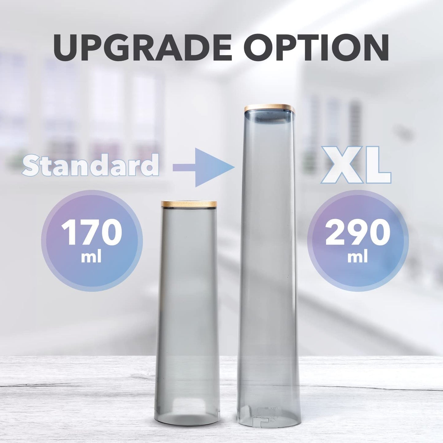 Blaux Portable Bidet Water Chamber - 290Ml Tank for Blaux Portable Bidet for Travel | XL Portable Travel Bidet Extension Tank Increases Water Volume | Personal Bidet Attachment with Water Tight Cap  BLAUX   