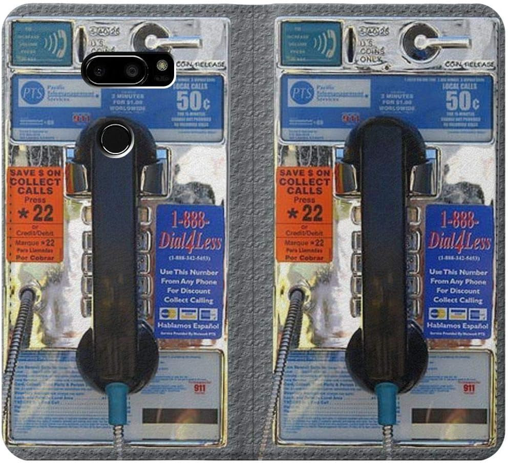 RW0087 Payphone PU Leather Flip Case Cover for LG V30, LG V30 Plus, LG V30S Thinq, LG V35, LG V35 Thinq  jjphonecase   