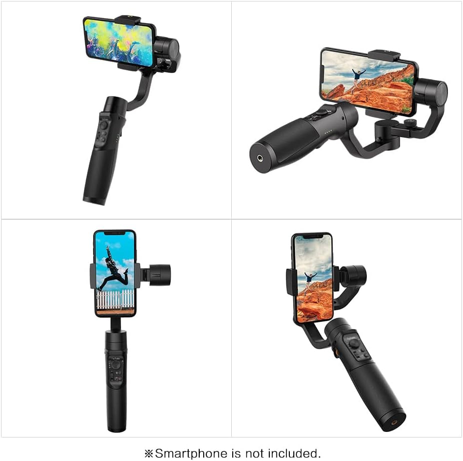 XIXIAN Isteady Mobile+ 3-Axis Handheld Gimbal Stabilizer Auto-Tracking Motion Time Lapse Panoramic Photography Zoom Control Max. Payload 280G Replaent for 13/12/11/X Pro Max 8 Smartphones  XIXIAN   