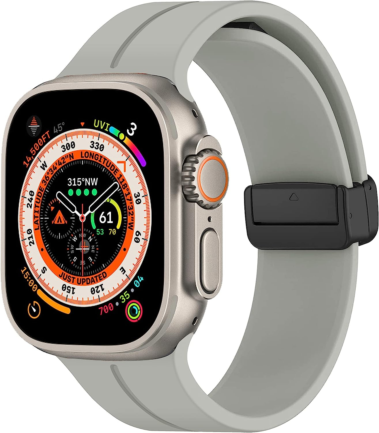 Magnetic for Apple Watch Ultra Band 49Mm 45Mm 44Mm 41Mm 40Mm Iwatch Bands 38Mm 42Mm Men/Women,Soft Sport Silicone Replacement Wristband Correa Strap for Apple Watch Band Series 8/7/6/5/4/3/2/1/SE  DMVEIMAL   