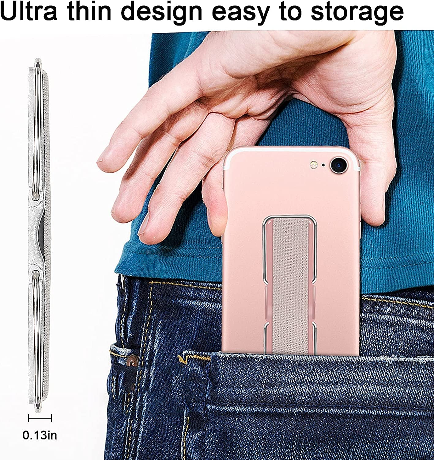 Phone Strap, CISID 4 Pcs Phone Finger Holder Back of Phone Grip with Stand Suitable for Iphone Samsung and Most Smartphones(Black Black Silver Rose Gold 4PCS)  GZ LW Shanshui PIJU   