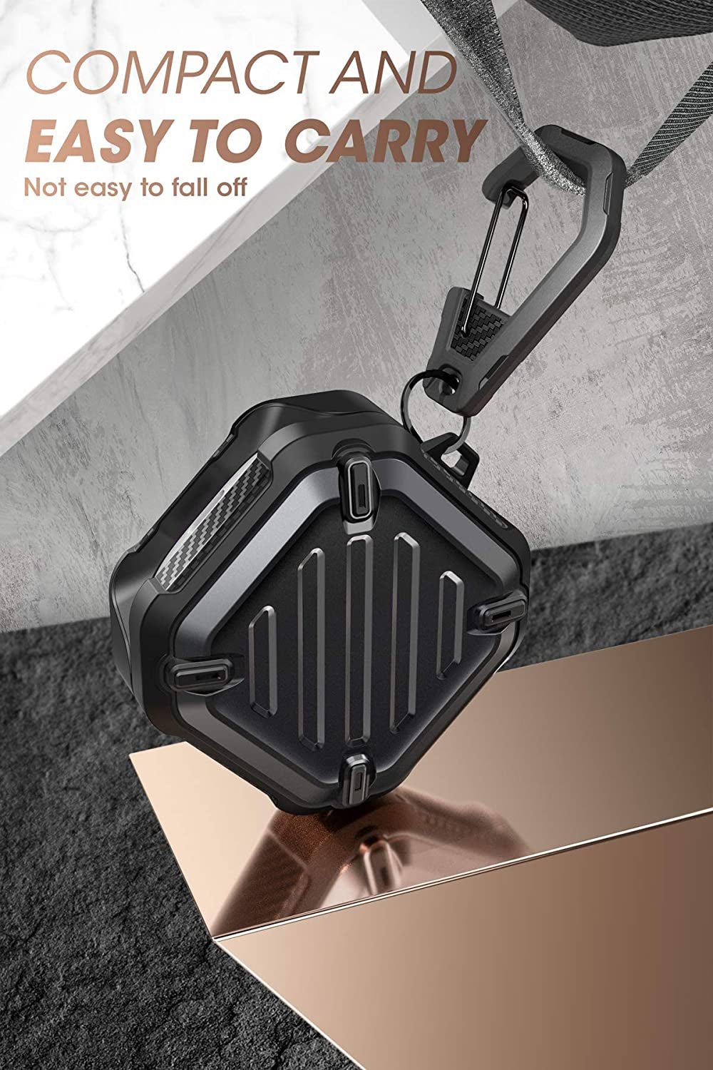 SUPCASE Unicorn Beetle Pro Case for Galaxy Buds 2 Pro / Galaxy Buds 2 / Galaxy Buds Pro / Galaxy Buds Live, Full-Body Rugged Protective Case with Carabiner (Black)  SUPCASE   